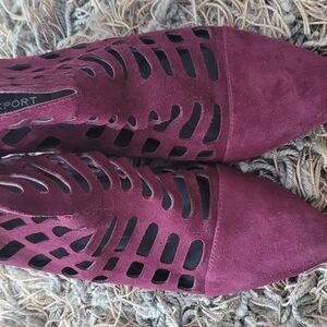 Plum Suede Dress Shoes